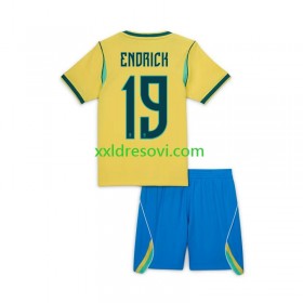 Brazil Endrick 19 Domaći Dječji Nogometni Dres World Cup 2026